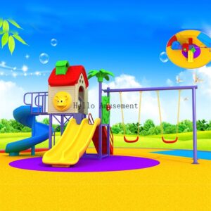 Children Outdoor Play Slide Swing Set